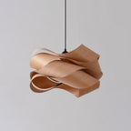 Wood Pendant Light Modern Wooden Hanging Ceiling Lamp Fixture