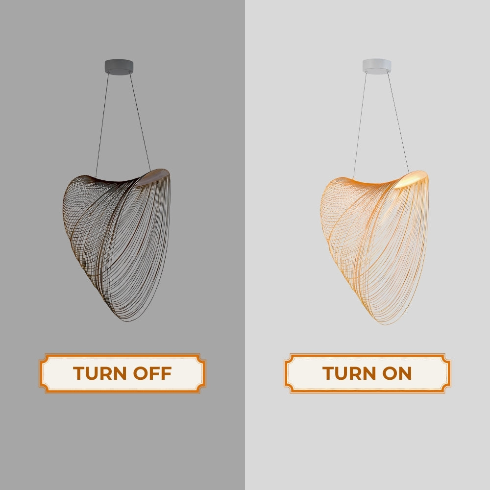 Sculptural Spiral Pendant Lamp | Minimalist Wabi-Sabi Lighting