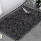Chenille Absorbent Bath Mat Non-Slip Soft Bathroom Rug Machine Washable