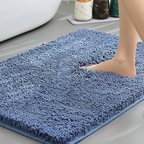 Chenille Absorbent Bath Mat Non-Slip Soft Bathroom Rug Machine Washable