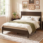 Queen Bed Frame with Headboard and Solid Wood Legs