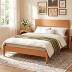 Queen Bed Frame with Headboard and Solid Wood Legs
