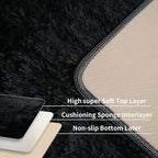 Plush Long-Pile Shag Area Rug with Non-Slip Backing