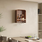 Nordic Oak Wall-Mounted Wine & Bottle Display Rack