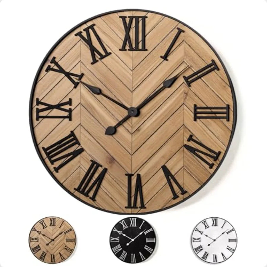 Haven Heritage Oversized Farmhouse Wall Clock