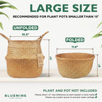 Willow Haven Woven Planter Basket – Decorative Indoor Pot Cover