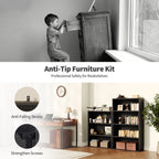 Heritage Essentials 4-Tier Wooden Bookcase & Open Storage Shelf
