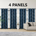 Midnight Wave Blackout Thermal Curtain Set