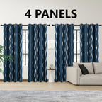 Midnight Wave Blackout Thermal Curtain Set
