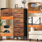 HavenNest Slim 6-Drawer Fabric Storage Dresser