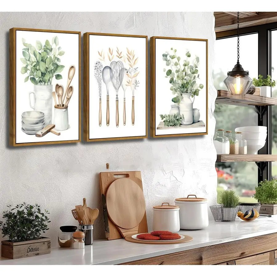 Sage Meadow Botanical Farmhouse Canvas Wall Art