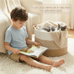 Willow Haven Large Cotton Rope Storage Basket – 70L