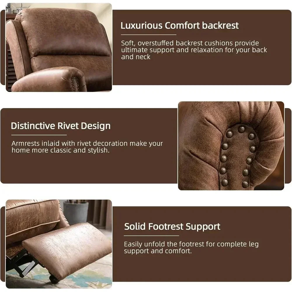 Refined Leather Recliner Chair