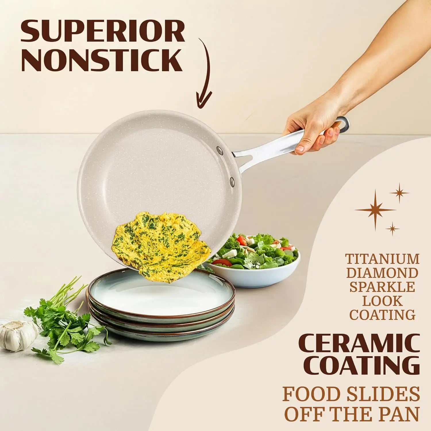Hearthstone Ceramic Nonstick Cookware Collection – 20 Piece Set