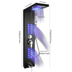 Shower Panel Tower with Rainfall, Waterfall & Massage Jets