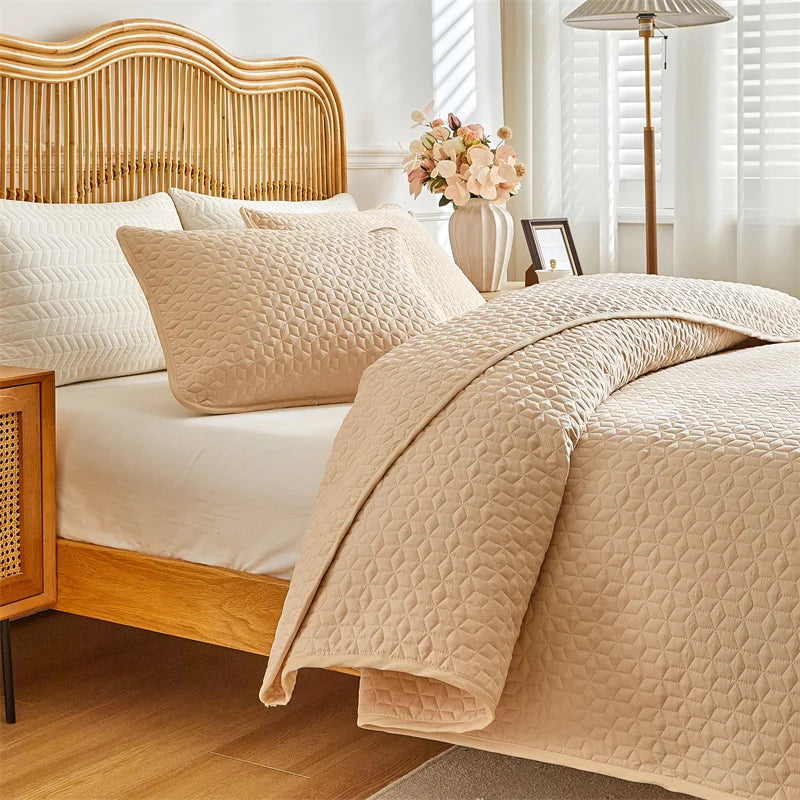 Haven Lightweight Plaid Quilt Set – 3 Piece