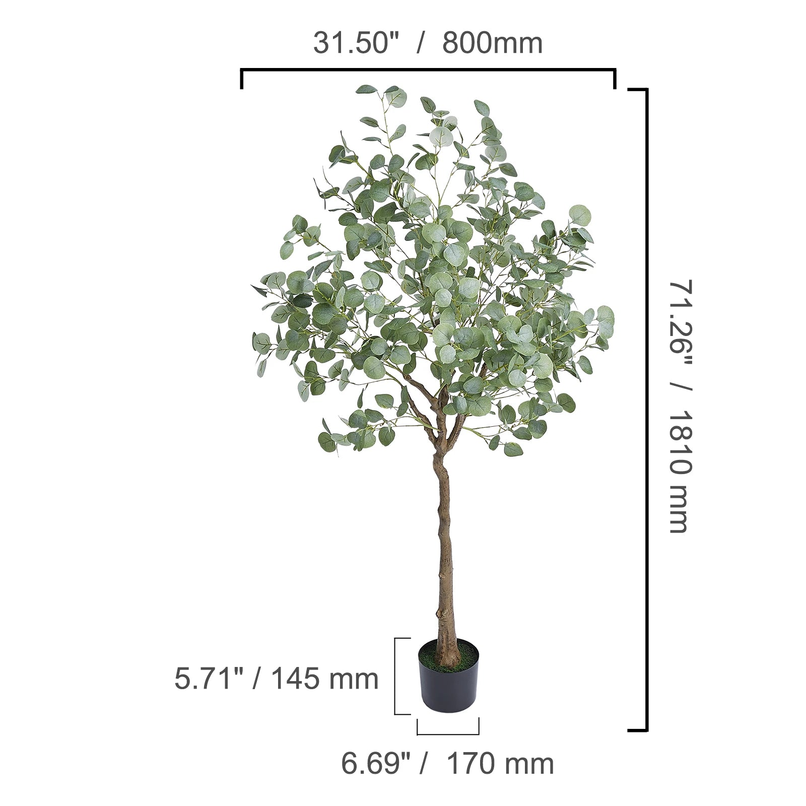 Mediterranean Faux Olive Tree – 4FT, 5FT & 6FT