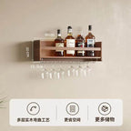 Nordic Oak Wall-Mounted Wine & Bottle Display Rack