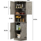 Heritage Farmhouse Storage Cabinet with Barn Doors
