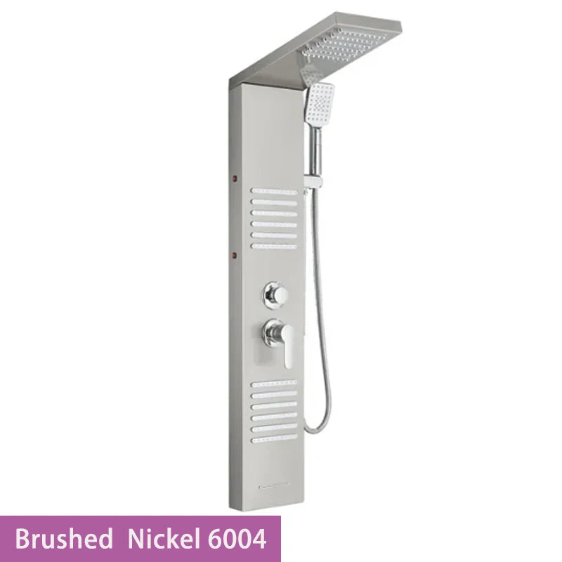 Cascade Elite LED Shower Panel Tower System with Rainfall, Waterfall & SPA Massage Jets