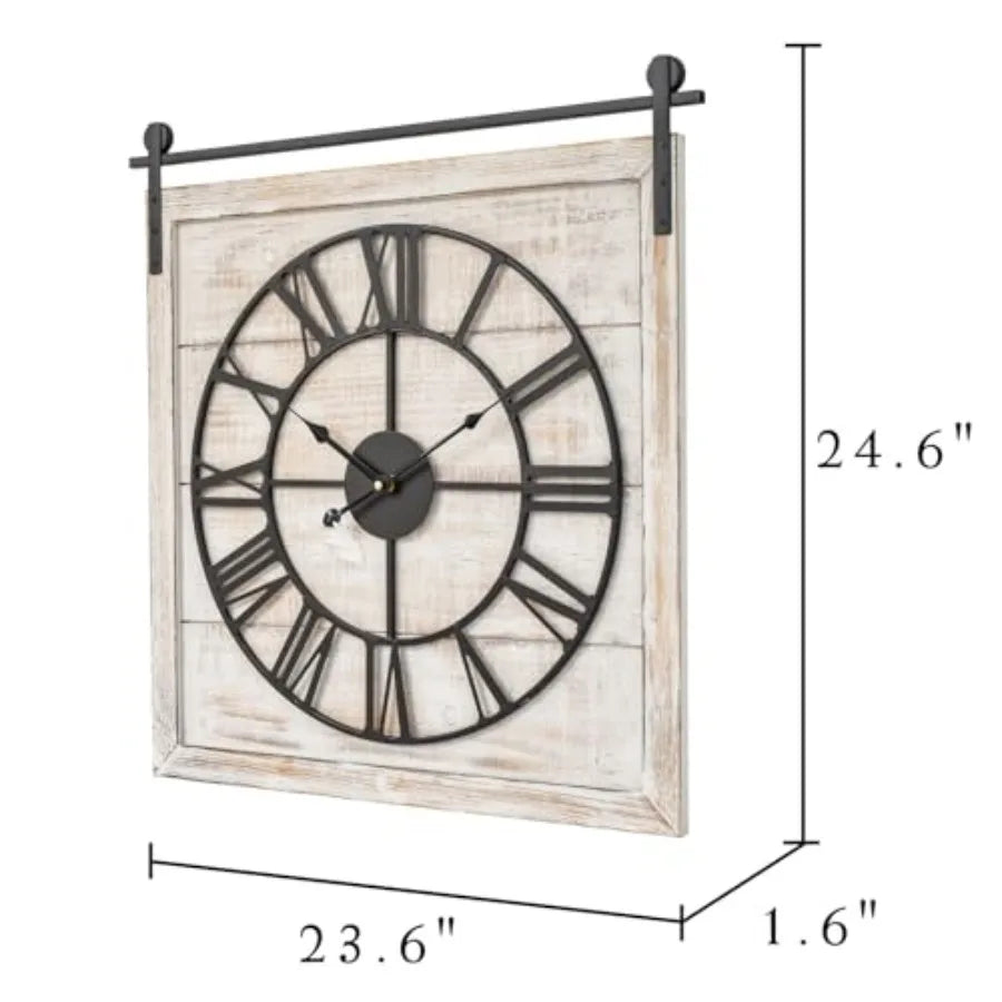 Heritage Barn Door Farmhouse Wall Clock