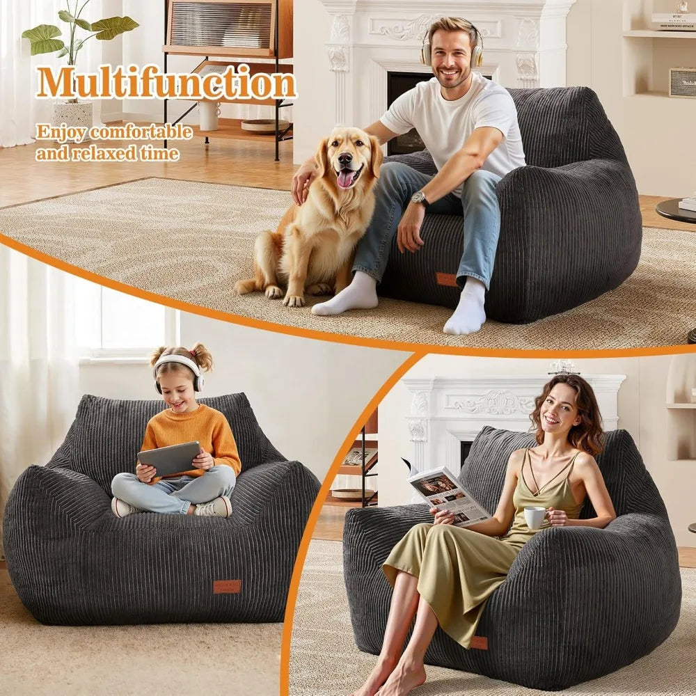 CloudLounge Bean Bag Chair with Ottoman