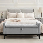Velvet Storage Ottoman Bench, 45'' Upholstered Button Tufted End of Bed Bench, Modern Storage Bench for Bedroom,, Customized