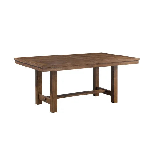 Brown & Beige Dining Set with Bench