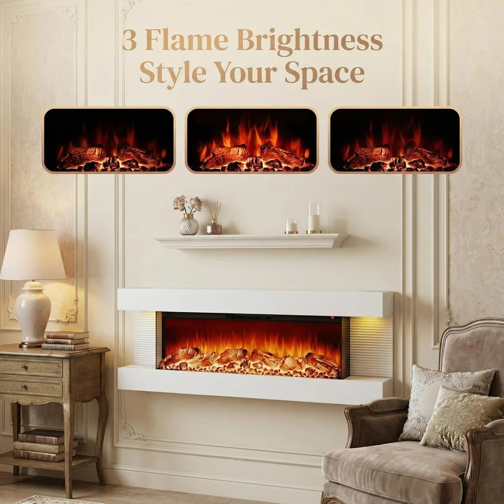 Aurora Vista 60-Inch 3-Sided Electric Fireplace
