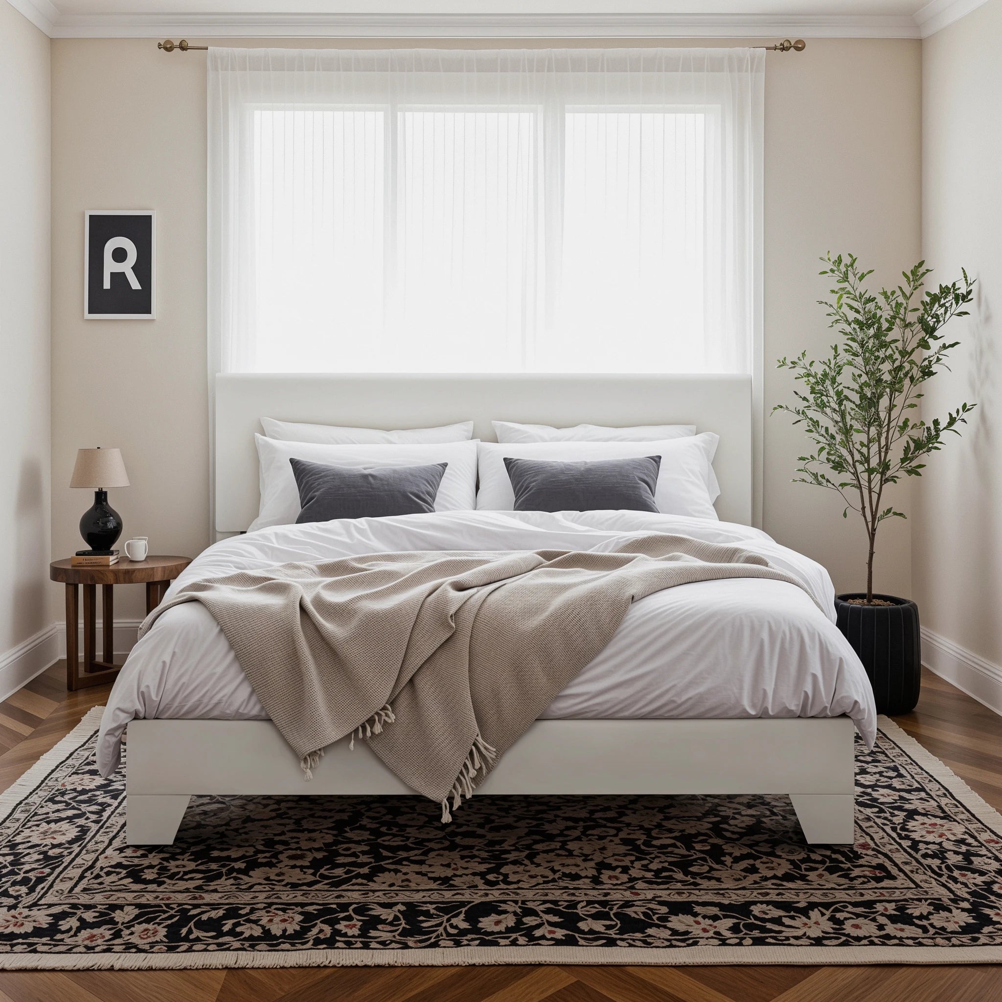 Aspen Haven Upholstered Platform Bed Frame