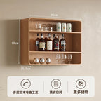 Nordic Oak Wall-Mounted Wine & Bottle Display Rack