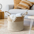 Willow Haven White Wicker Storage Basket