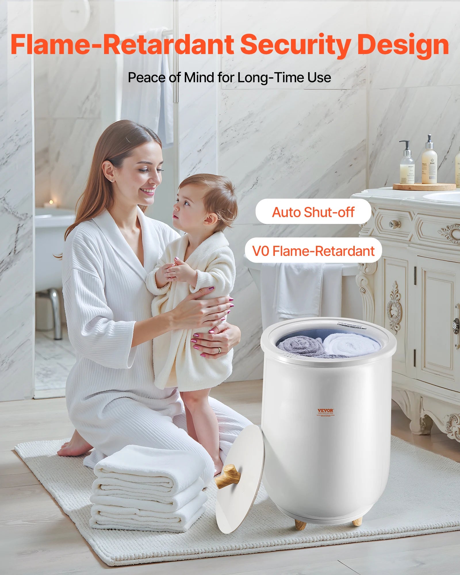 Serenity Spa Heated Towel Warmer Bucket with Aromatherapy
