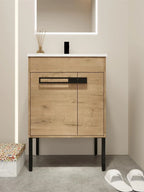 24 Inch Bathroom Vanity With Sink, Freestanding Bathroom Vanity or Floating is Optional Conversion24*18