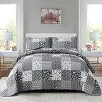 Haven Meadow Boho Floral Quilt Set – 3 Piece