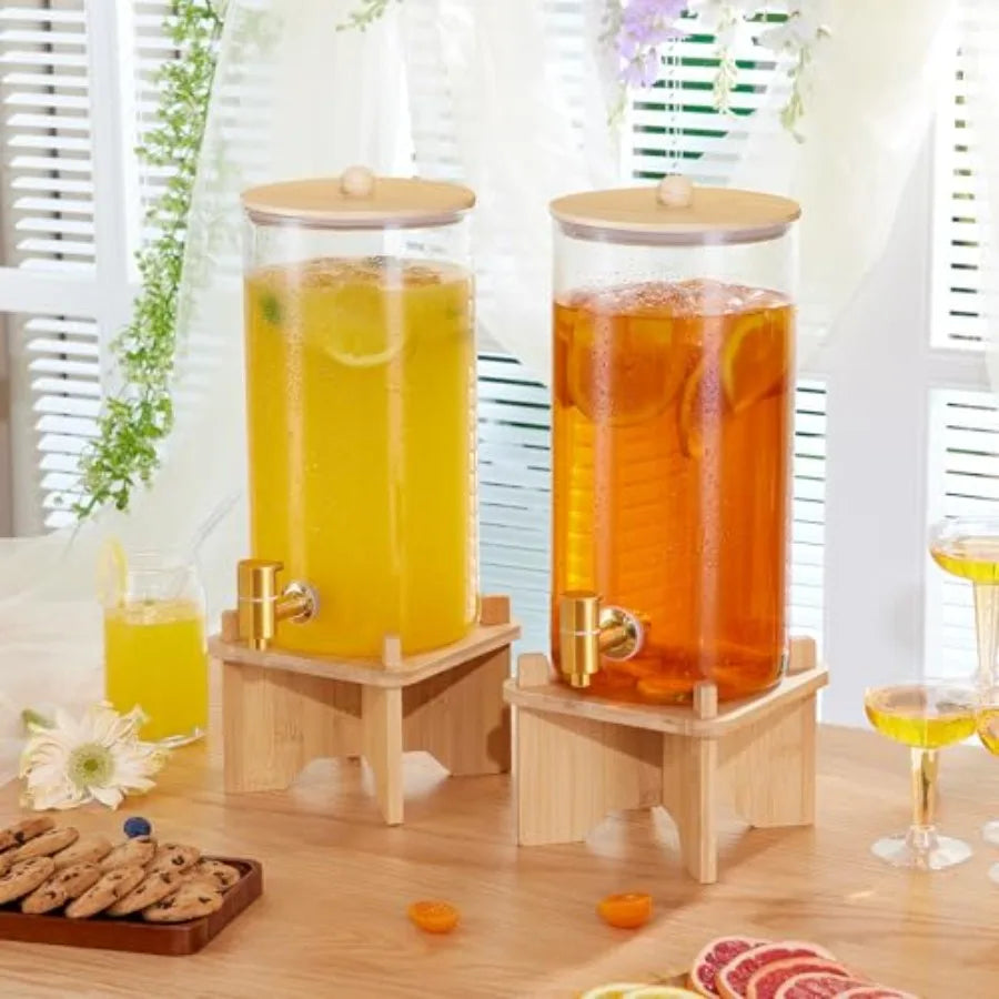 Haven Ridge Entertain 1.5-Gallon Glass Beverage Dispenser Set – 2 Piece