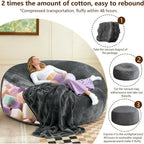 Big Bean Bag Chairs or Adults, Bean Bag Chair with iller Memory oam Chair Super Sot Plush, Living Room urniture, Suitable or Bed