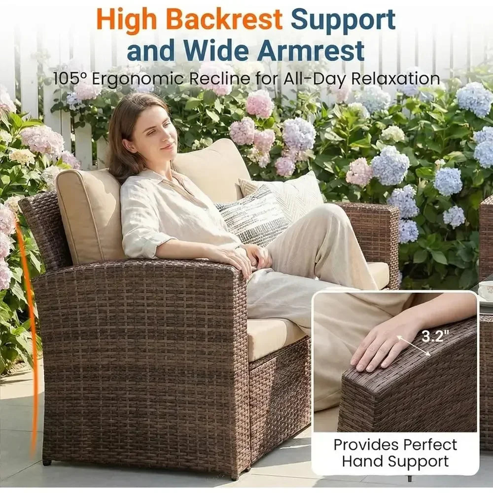 Canyon Grove 4-Piece All-Weather Wicker Patio Set