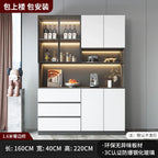 Modern Pine Sideboard Cabinet with Glass Doors