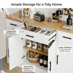 Haven Ridge Heritage Farmhouse Buffet Cabinet – 4 Door, 3 Drawer