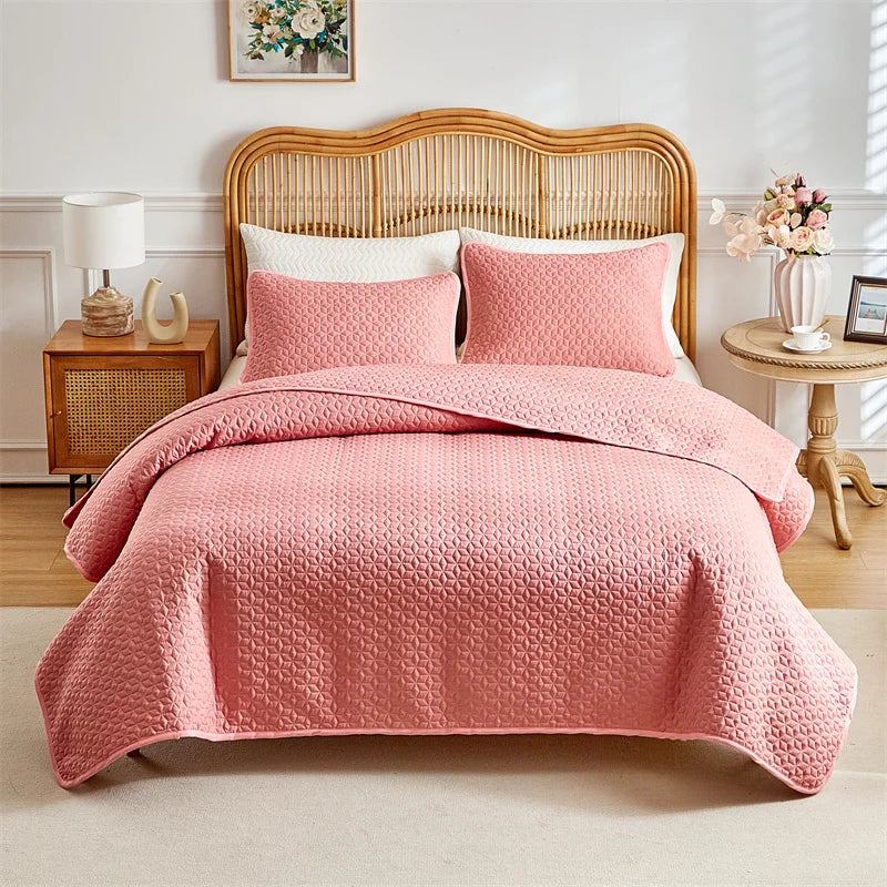 Haven Lightweight Plaid Quilt Set – 3 Piece