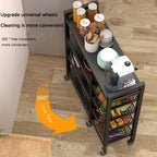 Haven Ridge Rolling Kitchen Storage Cart – 4 Tier Organizer
