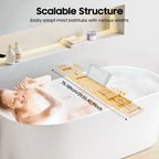 Serenity Spa Expandable Bamboo Bathtub Caddy Tray
