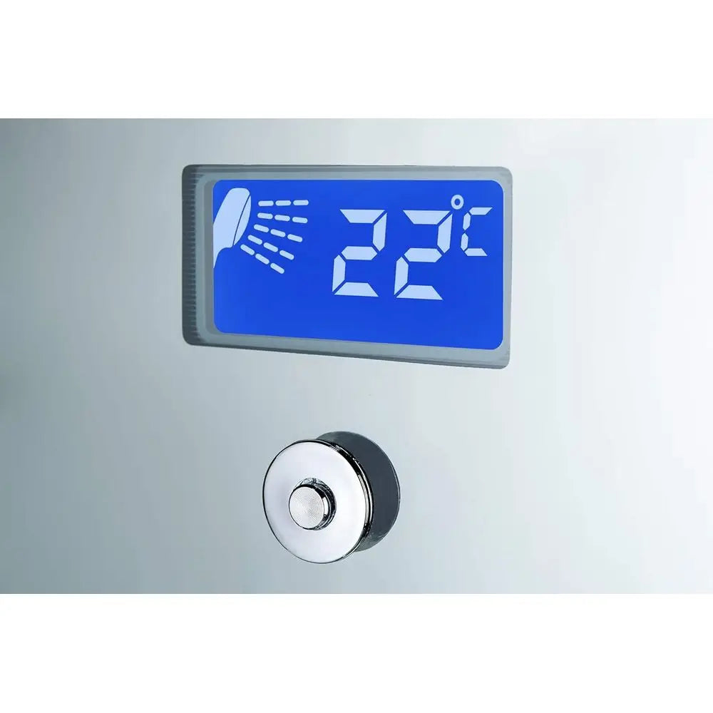 Aluminum Shower Panel Tower with Rainfall Head & 8 Massage Jets