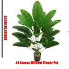 Tropical Oasis Faux Banana Palm Tree – 18 Leaf Artificial Floor Plant