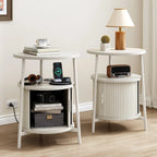 Haven Ridge Fluted Round End Table Set
