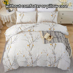 Plum Blossom Haven 3-Piece Duvet Cover Set