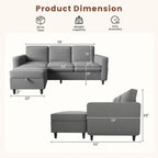 Cloudhaven Modular Sectional Sofa with Storage Bench
