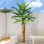 Tropical Haven Faux Banana Tree with Grey Planter – 5FT, 6FT & 7FT