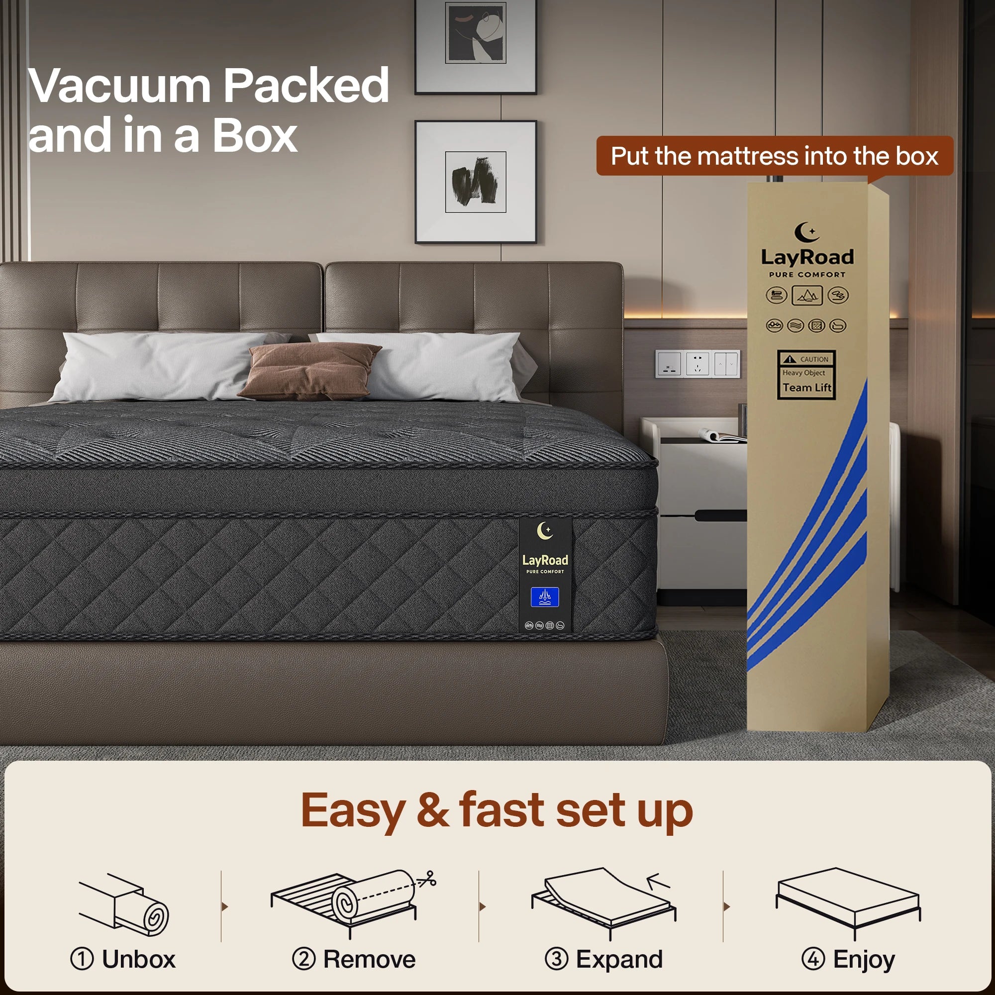 LayRoad Ridge Hybrid Memory Foam Mattress